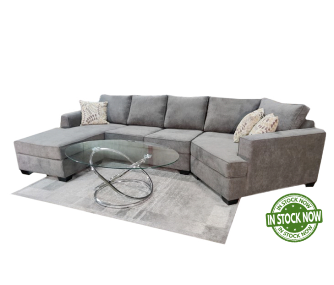 Mission Fabric Sectional with Cuddle Corner - Stocked